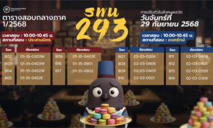 ตารางสอบกลางภาค 1/2568 รายวิชา SWU 293 การปรับตัวในสังคมพลวัต...